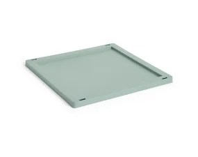 Colour Crate Lid Plastic Cube/Medium Square, sage green