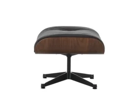 Lounge Chair Ottoman Walnut Dark, Leather Natural F68 chocolate