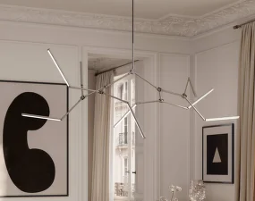 Stick Chandelier, chrome