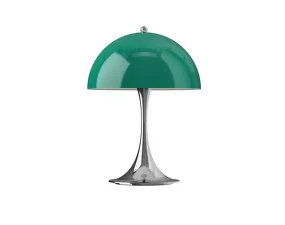 Panthella 250 Portable Lamp, chrome original opal green