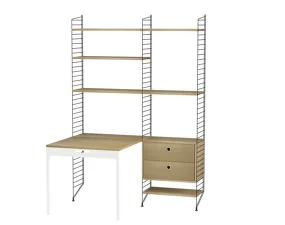 String Workspace E Shelving Set, oak/black