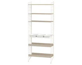 String Bathroom L Shelving Set, beige