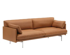 Outline Soft 3-seater Sofa, cognac