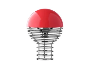 Wire 18 Portable Lamp, red