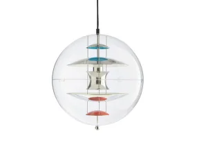 VP Globe Ø40 Pendant Light, chrome/red/blue