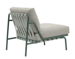 Settle Lounge Chair without armrest, Ribbed Weave 2/dark green