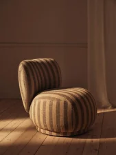 Rico Piccolo Lounge Chair Swivel Louisiana, sand/black