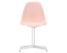 Eames Plastic Side Chair DSL, pale rose / white
