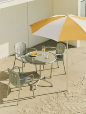 Deville Table Ø80, silver grey