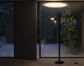 Nocturne Bowl F1 Floor Lamp, black