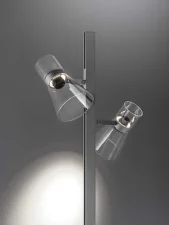 Nocturne Cone F2 Floor Lamp, silver