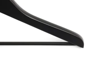 Smooth Coat Hanger Slim with Bar set of 4 pcs, black