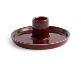 Disc Candleholder Small, chestnut brown