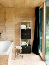 USM Haller Shelving Unit M52, graphite black