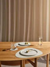 Table Mat Circle Nupo M, linen