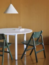 Backflip Chair, cedar green lacquered beech