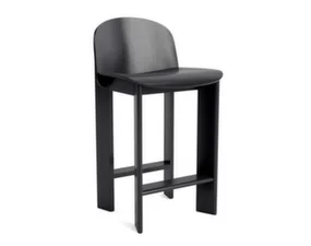 Chisel 35 Bar Stool H65, black lacquered oak