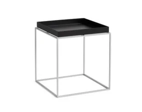 Tray Table 40x40, black / silicone coated steel