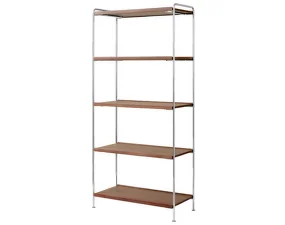 Alima Shelving NDS6, chrome / walnut