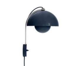 Flowerpot VP8 Wall Lamp, steel blue
