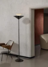 Gio Floor Lamp LN28, dark chome / emperador