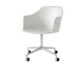 Rely Armchair HW48, polished aluminium / oyster