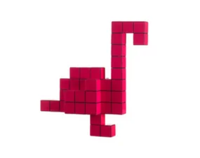 Panton Cubes Flamingo, duo-tone