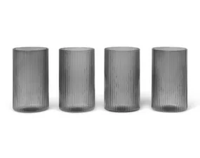 Ripple Verrines Set of 4, smoked grey