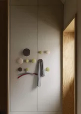 The Dots Coat Hook XS, brown red