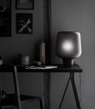Say My Name Table Lamp, glossy grey