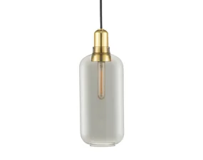 Amp Lamp Large, smoke/brass