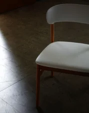 Herit Armchair Oak Leather, white