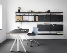 String Chest of Drawers 78 x 30, black ash