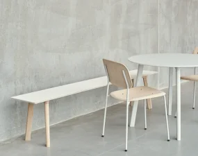CPH Deux 215 Bench L75, pearl white/oak