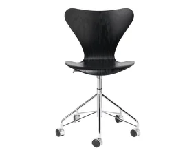 Series 7™ Chair Swivel Base Coloured, chrome/black