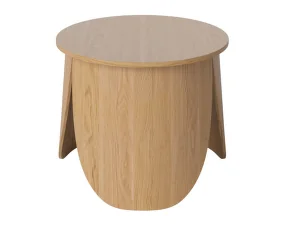 Peyote Coffee Table Ø56, lacquered oak