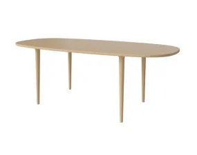 Yacht Extendable Dining Table, Cone Legs, white oak