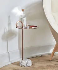 Bowler Side Table, pale brown
