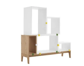 Stacked Medium Open, white