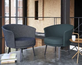 Dorso Lounge Chair, black steel / Olavi 16
