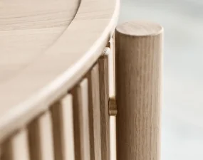 Story Coffee Table Ø83, white pigmented oak