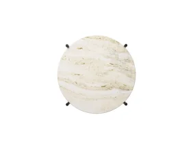 TS Side Table Ø40, neutral white travertine