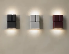 Tabata Wall Lamp, silk grey