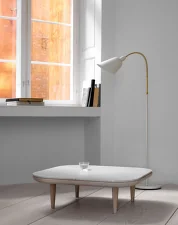 Fly SC11 Lounge Table, white oak/Bianco Carrara