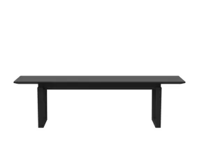 Nord Bench 160 cm, black stained oak