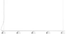 Blush Rail 5 Pendant Lamp, matt white