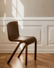Ready Dining Chair, red stained oak