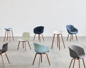AAC 12 Chair Solid Walnut, white