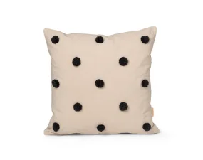 Dot Tufted Cushion, sand/black