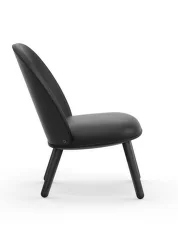 Ace Lounge Chair Black Oak, Ultra Leather black